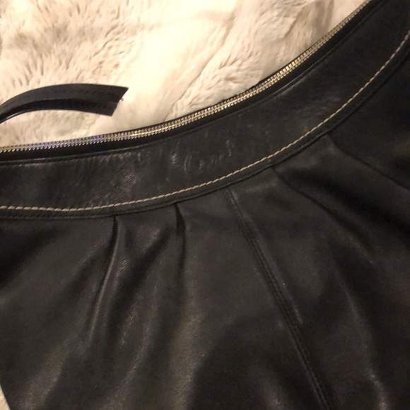 Coach Black Leather Hobo Shoulder Bag - Picture 9 of 12